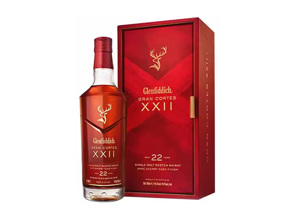 东莞回收格兰菲迪22年璀璨珍藏版威士忌700ml礼盒装Glenfiddich XXII苏格兰威士忌