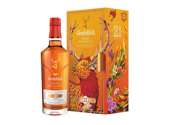 东莞回收格兰菲迪21年700ml福鹿生花新年装福鹿呈祥新春礼盒装Glenfiddich苏格兰威士忌