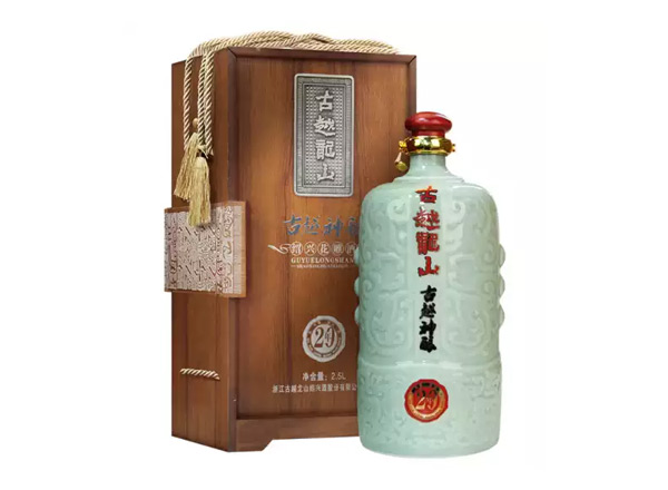 东莞回收古越龙山东方古越神酿二十年陈酿花雕酒木盒青瓷2.5L绍兴黄酒