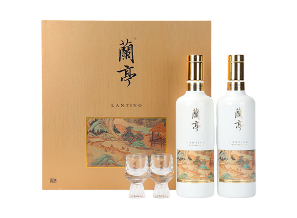 东莞会稽山兰亭黄酒回收国潮兰亭500ml*2礼盒装