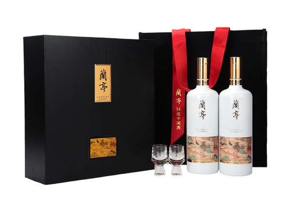 东莞会稽山兰亭黄酒回收兰亭二十年陈酿1L*2礼盒装